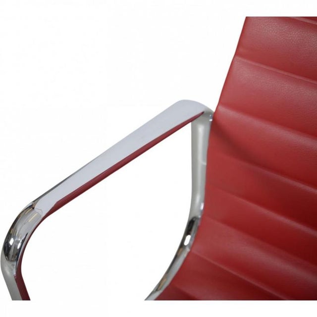 EA-109 Chair in Red Leather by Charles and Ray Eames, 2007 For Sale - Image 6 of 18