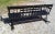 Antique American Primitive Wooden Black Rocking Bench With Plank Seat and Gate 1840 For Sale - Image 9 of 12