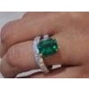 Gemstone Natural Zambian Emerald 3.44cts & Diamond 0.93cts Ring in 18k gold For Sale - Image 7 of 18