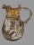 Antique Victorian Floral Enamel Decorated Art Glass Water Pitcher with 4 Glasses In very good original condition showing...