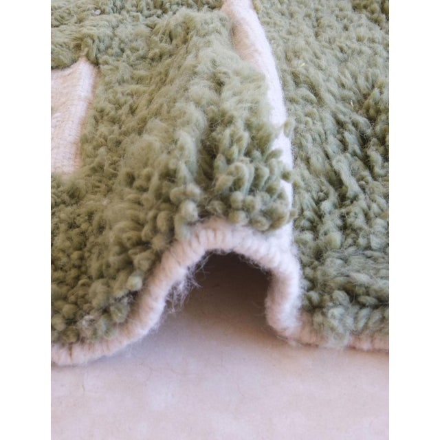 Green Green Contemporary Moroccan Wool Rug - 9.5 X 6.6 Ft For Sale - Image 8 of 8