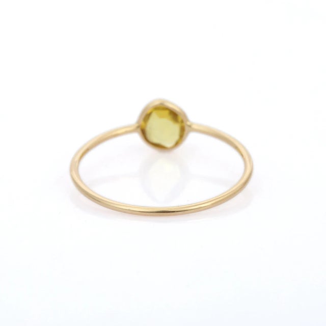 Everyday Wear Yellow Sapphire Midi Ring Size 7 For Sale In New York - Image 6 of 8
