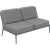 Nature grey double central modular sofa by mowee dimensions: d83 x w136 x h81 cm (seat height 42 cm). Material: aluminum...