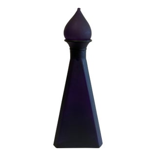 Vintage Amethyst Glass Decanter For Sale