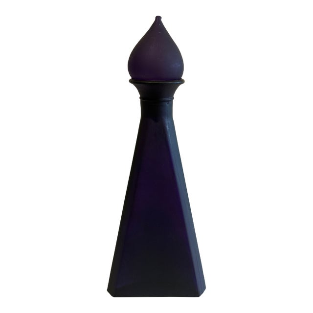 Vintage Amethyst Glass Decanter For Sale