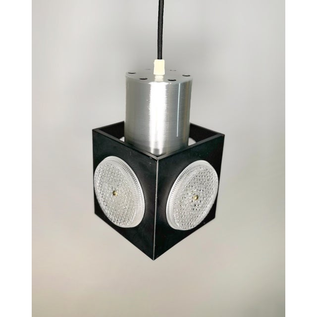 Mid-Century Modern Cube Pendant Lamp by Jo Hammerborg for Fog & Mørup, 1960s For Sale - Image 3 of 5