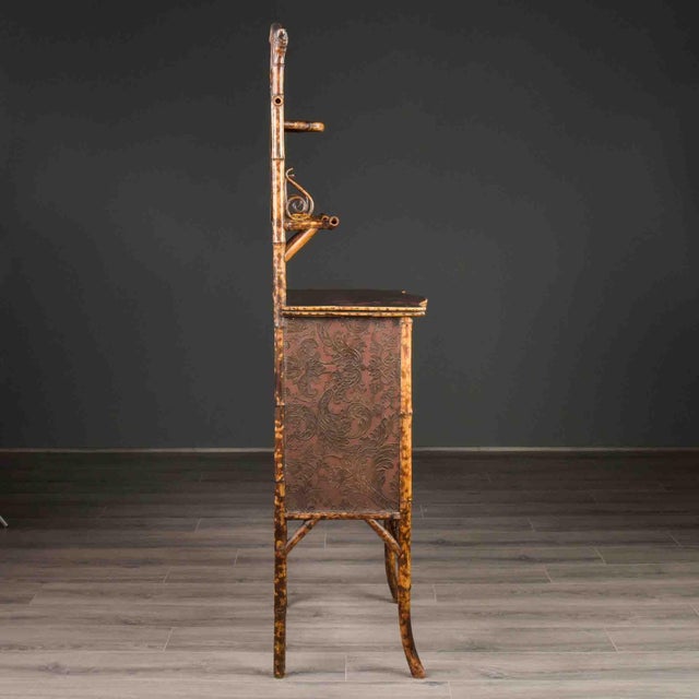 Late 19th Century English Aesthetic Movement Glazed Bamboo Cabinet For Sale - Image 9 of 12