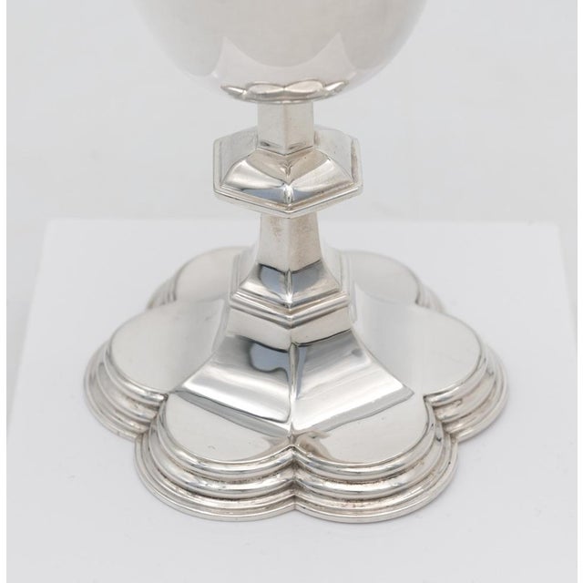 Edward VII Sterling Silver Chalice by John Faucherre, London, 1916 For Sale - Image 3 of 10