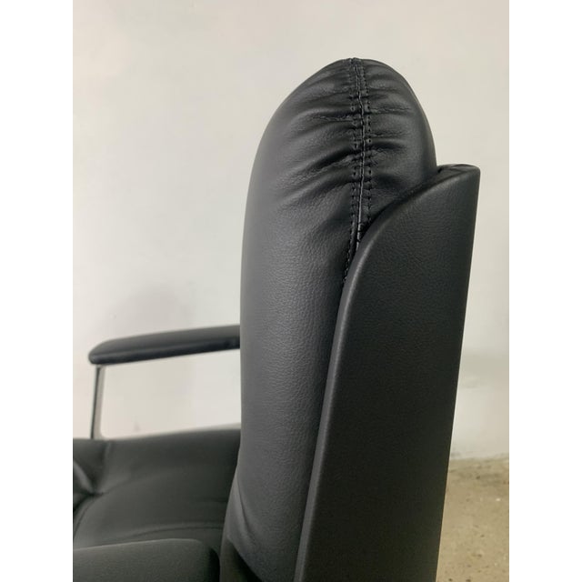 Italian Design Office Leatherette Armchair by Vaghi For Sale - Image 4 of 13