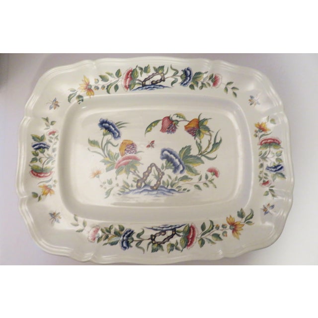 De Sarreguemines Sarreguemines France Majolica Rouen Faiencea Large 16" Rectangle Platter Vintage For Sale - Image 4 of 16