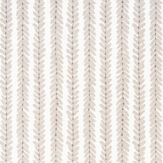 Schumacher X Veere Grenney Woodperry Wallpaper in Taupe For Sale
