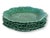 Set of six mid 20th century Wedgwood majolica plates in a richly glazed green coloration, molded in the form of...