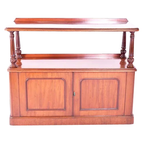 Antique English Mahogany Dumb Waiter For Sale