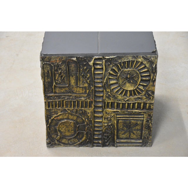 Black Adrian Pearsall Brutalist Square End Table For Sale - Image 8 of 9