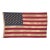 Embroidered Cotton American Flag With Vintage Style Overdye For Sale