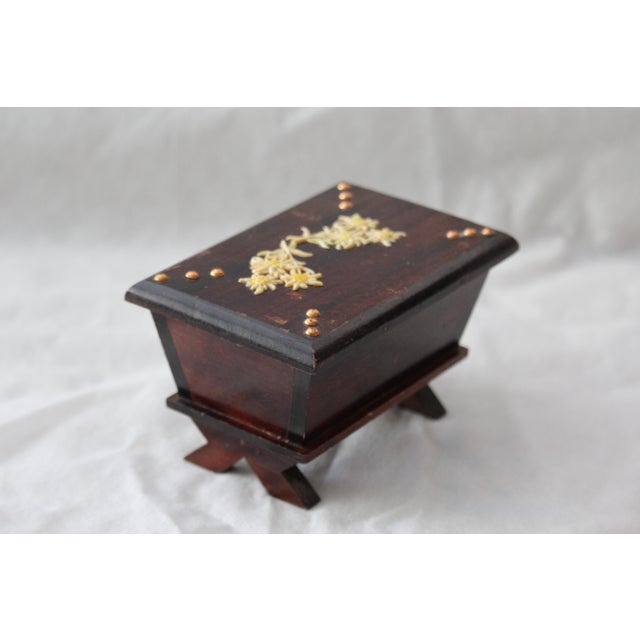 Edelweiss Decor Wood Jewelry Box, 1970s For Sale - Image 17 of 17