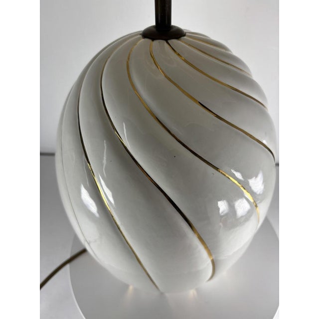 Italian Ceramic Table Lamp attributed to Tommaso Barbi, 1970s For Sale - Image 12 of 15