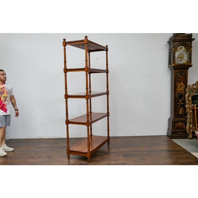 English Regency Pine Etagere, Early 19th Century, Four Shelves, Turned Supports For Sale - Image 12 of 12