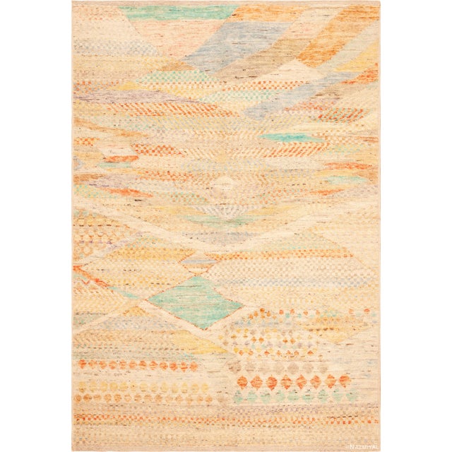 Fabulous Seamlessly Balanced Modern Contemporary Rug, Country of Origin: Central Asia, Circa date: Modern