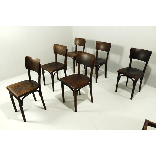 Pub Chairs from Thonet, 1930s, Set of 6 For Sale - Image 3 of 18