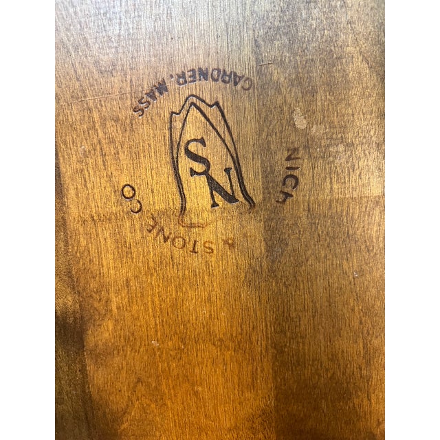 Vintage Nichols & Stone Boston Rocker – Gardner, Mass – Hand-Painted Fruit & Floral Crest For Sale In Minneapolis - Image 6 of 10
