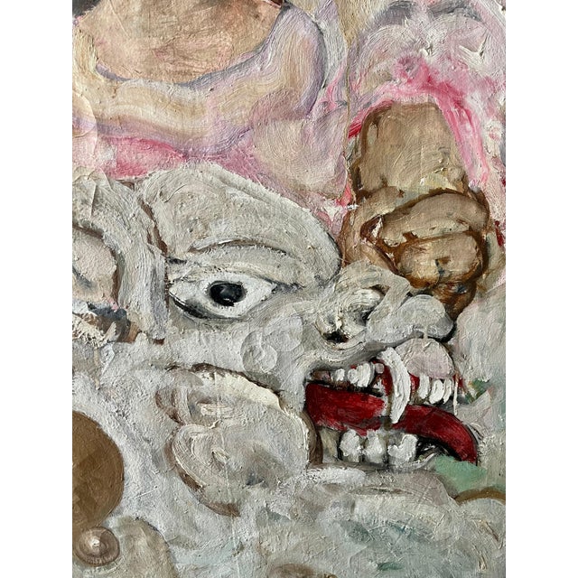 Diego Barboza, Large Venezuelan Expressionist Oil Painting Diego Barboza Latin American Master, 1988 For Sale In Miami - Image 6 of 12