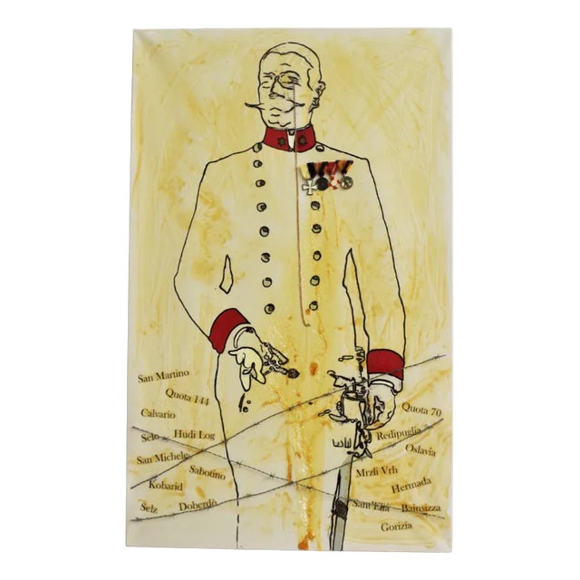 Modern Austrian General, 1970s, Oil on Canvas For Sale