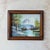 Framed Mid Century Oil Painting Waterfall Scene For Sale - Image 4 of 8