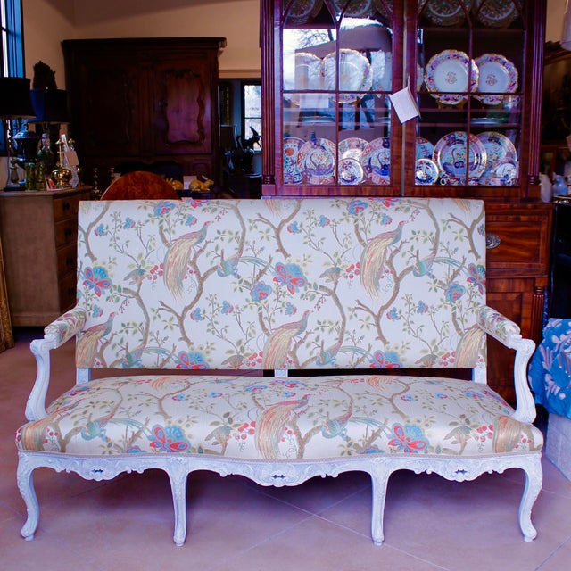 Late 19th Century Antique French Régence Style Sofa or Settee For Sale - Image 5 of 12