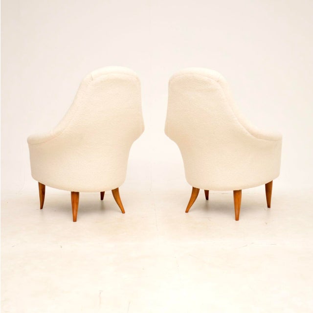 Vintage Swedish Lounge Chairs attributed to Kerstin Horlin Holmquist for Nordiska Kompaniet, 1960s, Set of 2 For Sale - Image 6 of 9