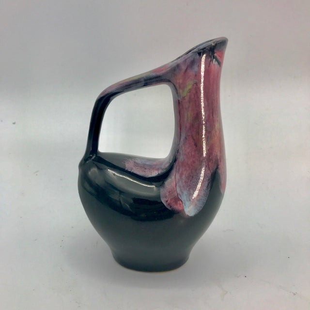 Ceramic Mid-Century California Pottery Modern Drip Glaze Pitcher For Sale - Image 7 of 7