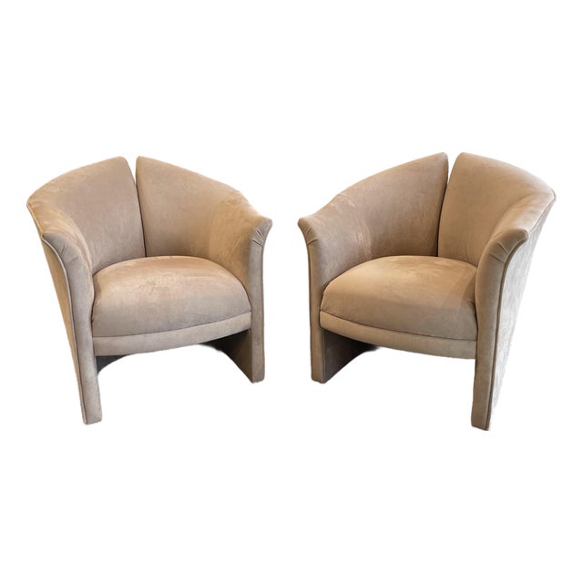 1980s Postmodern Vintage Weiman Split Chairs - A Pair For Sale