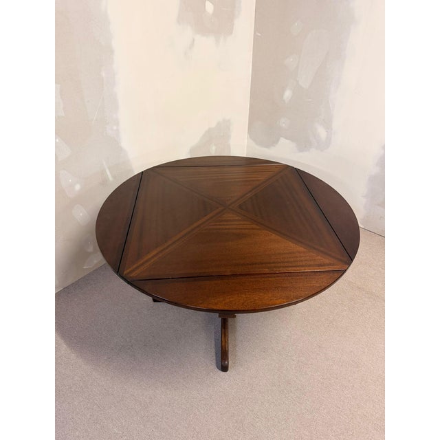 Wood Mid-Century Danish Square-to-Round Convertible Dining Table, 1980s For Sale - Image 7 of 13