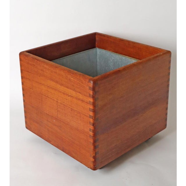 Danish Teak Planter with Zinc Tub from Salin Furniture, 1970s For Sale - Image 12 of 17