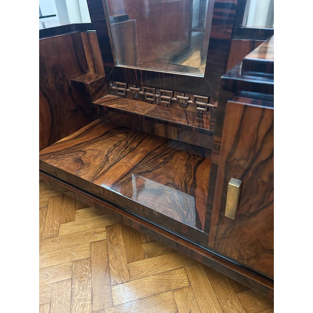 Art Deco Floor Vanity with Drawers and Tall Mirror, 1930s For Sale - Image 11 of 16