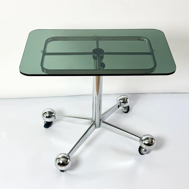 Adjustable Chrome Table from Allegri Parma, Italy, 1970s For Sale - Image 4 of 11