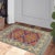Contemporary Boho Chic Turkish Kilim Blue Beige Hand-Woven Wool Rug For Sale - Image 3 of 9