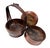 19th Century Antique Chinese Wedding Basket 3 Tier Lacquered Wood Dowry Basket 20” For Sale - Image 5 of 7