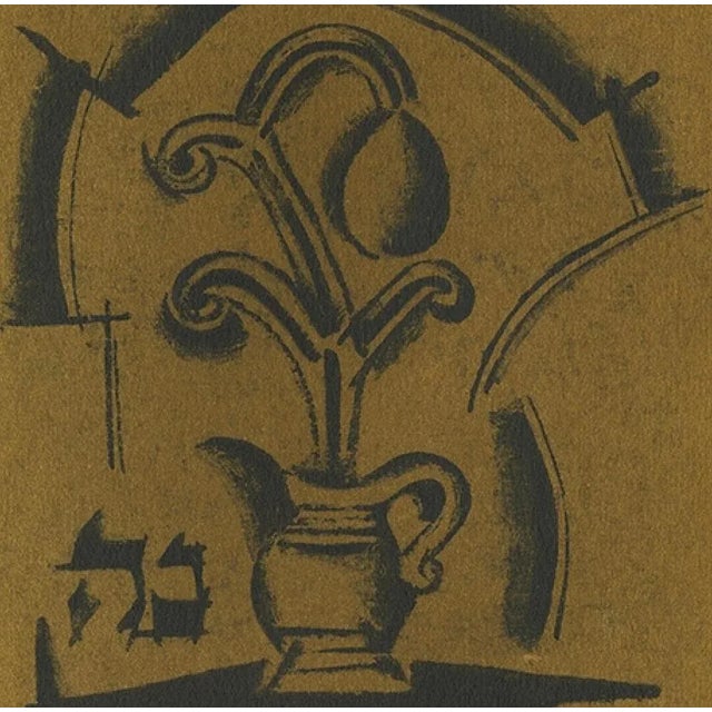 This lithograph, part of Nathan Altmann's "Jüdische Graphik" series, depicts a stylized vase with a flower, produced in...