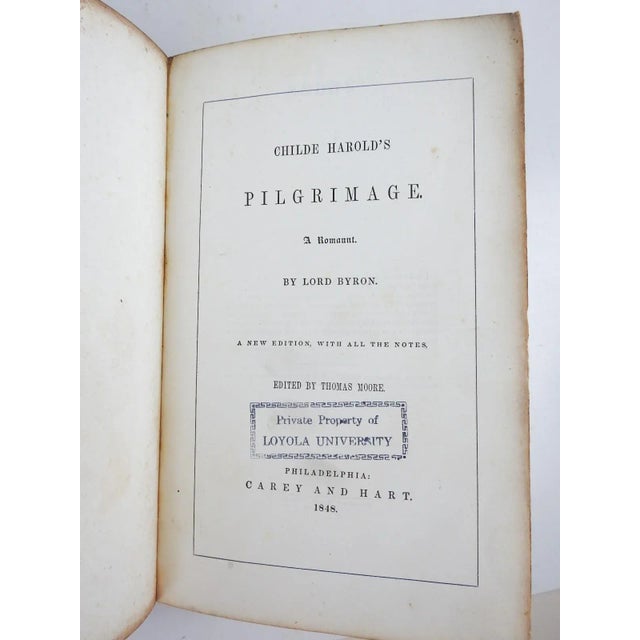 Childe Harold's Pilgrimage: A Romaunt by Lord Byron; edited by Thomas Moore. Published by Carey and Hart, Philadelphia,...