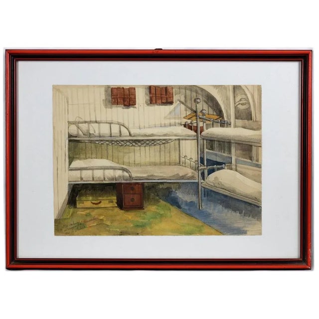 My Return Cabin from Jerusalem on the ship is an original modern artwork realized in the 20th century, and attributed to...