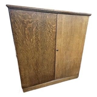Early 1900's Tiger Oak Pigeon Hole Cabinet Pantry For Sale