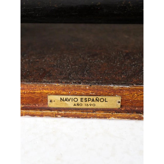 Mid Century Navio Espanol 1690 Model Ship For Sale - Image 9 of 9