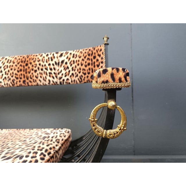 1960s Curule Bench in the style of Maison Jansen, 1960s For Sale - Image 5 of 12