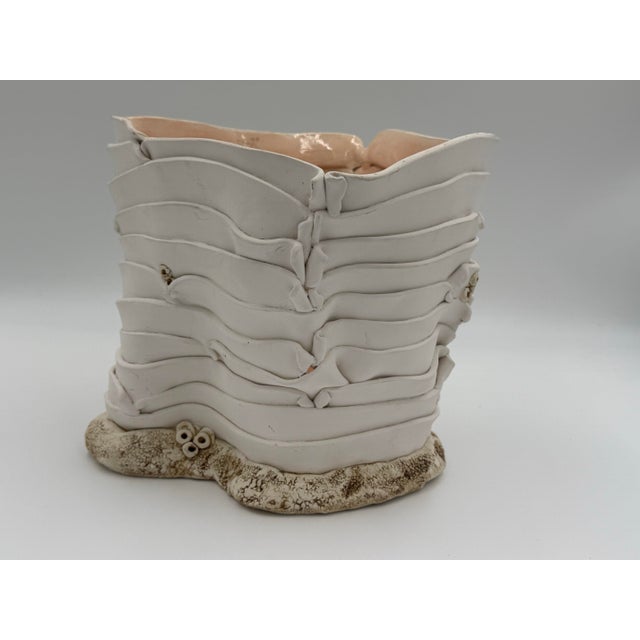 Mid-Century Modern Vintage 1980's Studio Pottery Monogram Lb For Sale - Image 3 of 8