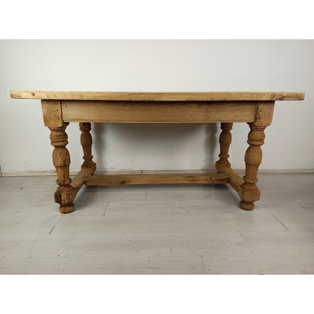 Farmhouse Table in Oak For Sale - Image 3 of 18