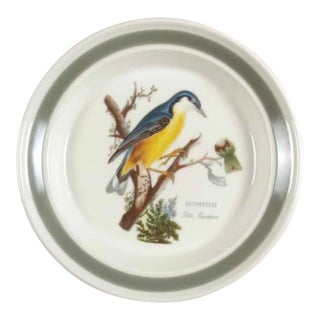 Vintage Portmeirion Birds of Britain Nuthatch Bread & Butter Plate – Green Band For Sale