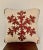 Early 21st Century Chandlers 4 Corners Cream and Red Hand Knot Pillow With Red Snowflake / Diamond Design For Sale - Image 5 of 5