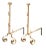 1940s Rose Brass Large Andirons - A Pair For Sale