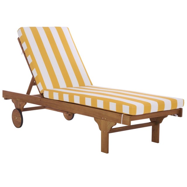 2020s Newport Chaise Lounge, Yellow Stripe For Sale - Image 5 of 13